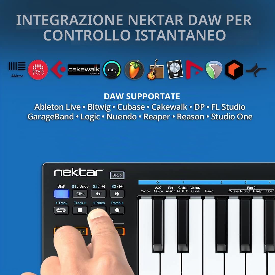Nektar Impact GX Mini USB MIDI Controller, 25 Tasti