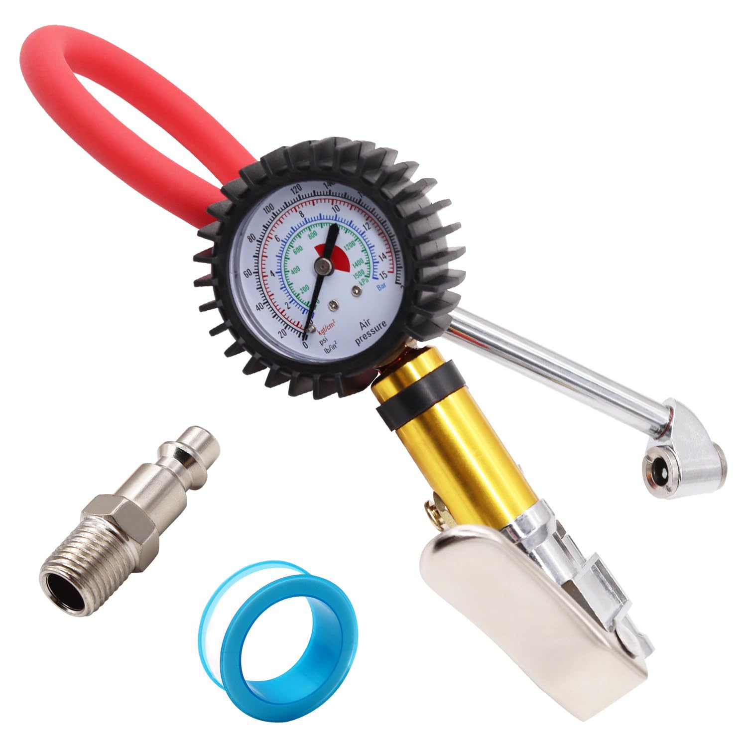 Aienxn Tire Pressure Gauge with Inflator, 220 PSI Air