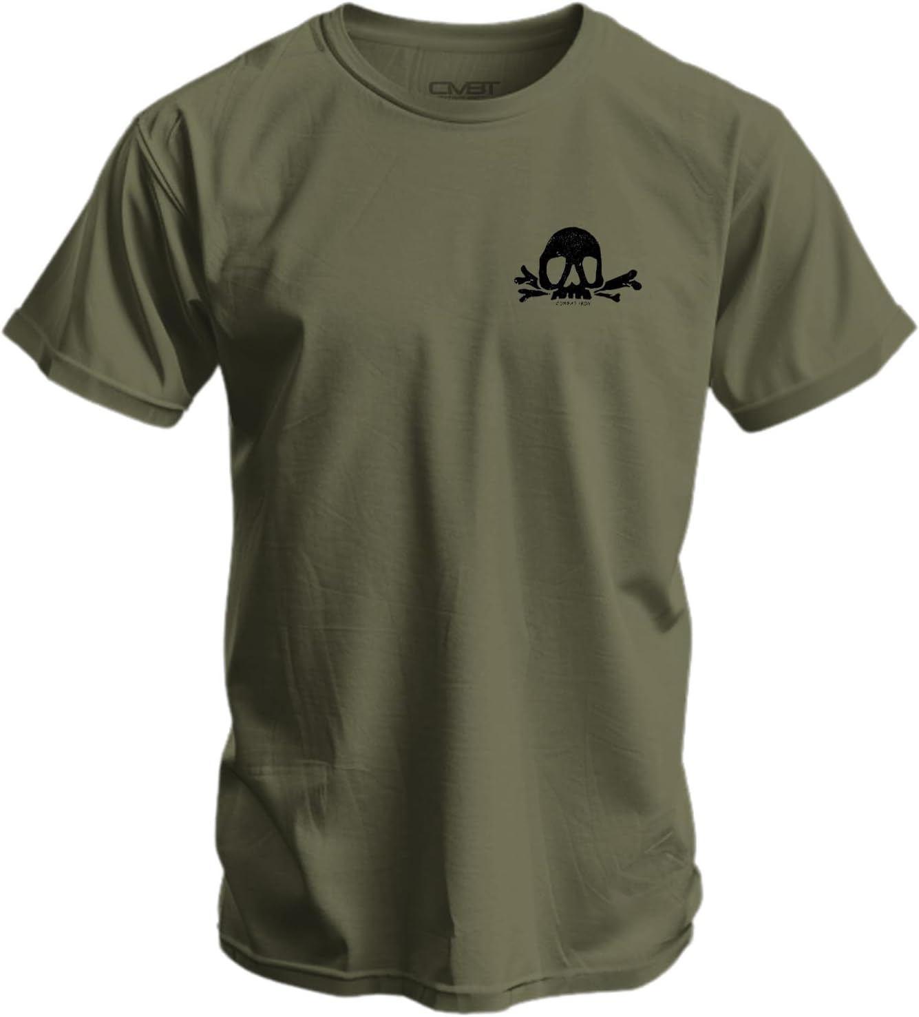 Combat Iron Men's Graphic T-Shirt | Nobody is Coming to Save You Skull | Cotton-Poly Blend | Athletic Fit, Tagless Comfort