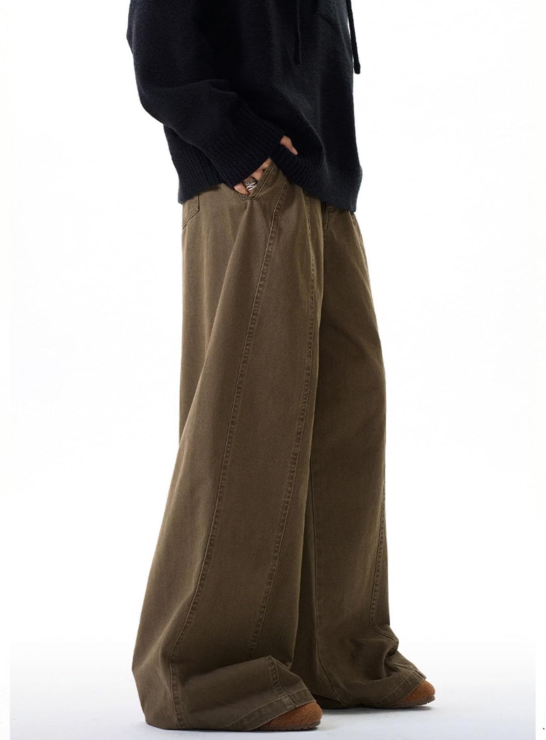 Men's Baggy Jeans Y2K Streetwear Pants Wide Leg Hip Hop Extra Loose Fit Skater Denim Long Casual Trousers - Image 2