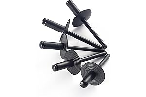 ALL Black Pop Rivets, (100pcs) Pop Rivet Assortment Kit