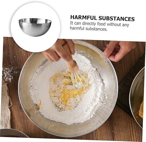 Miniatura 9 de Tazón de metal grande de 1 pieza y cuenca Tazones de vidrio transparente Tazón de fideos para microondas Tazones de mezcla de metal Cuencos de sopa