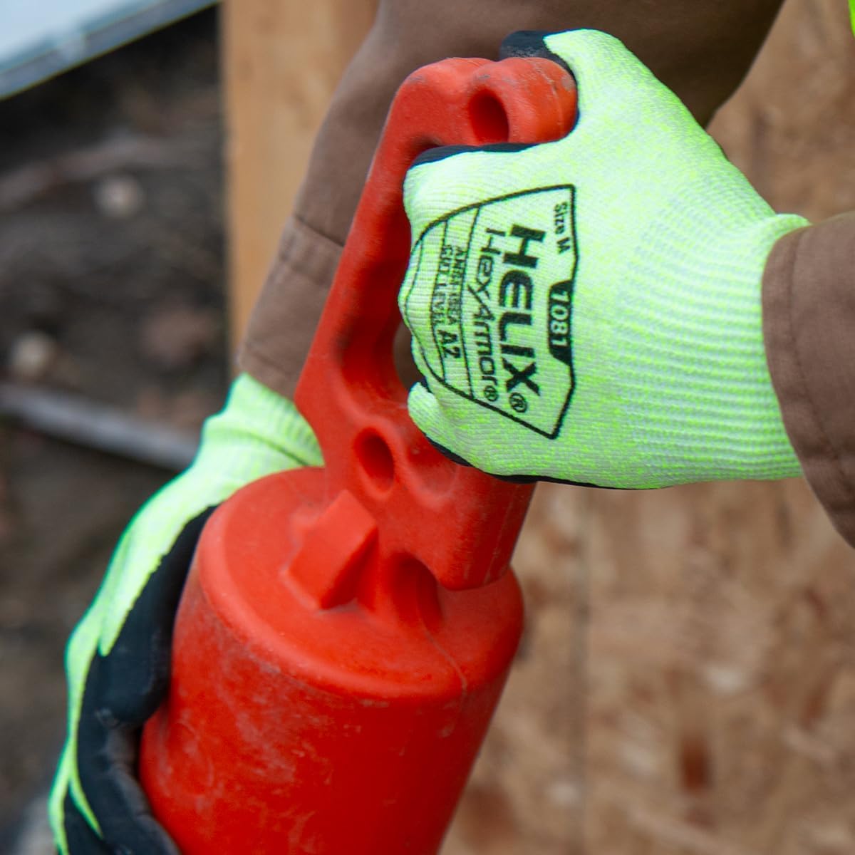 HexArmor | Foam Nitrile Palm Coating | A2 Level Cut-Resistance | 13-Gauge Seamless Knit | Safety Gloves | Helix 1081