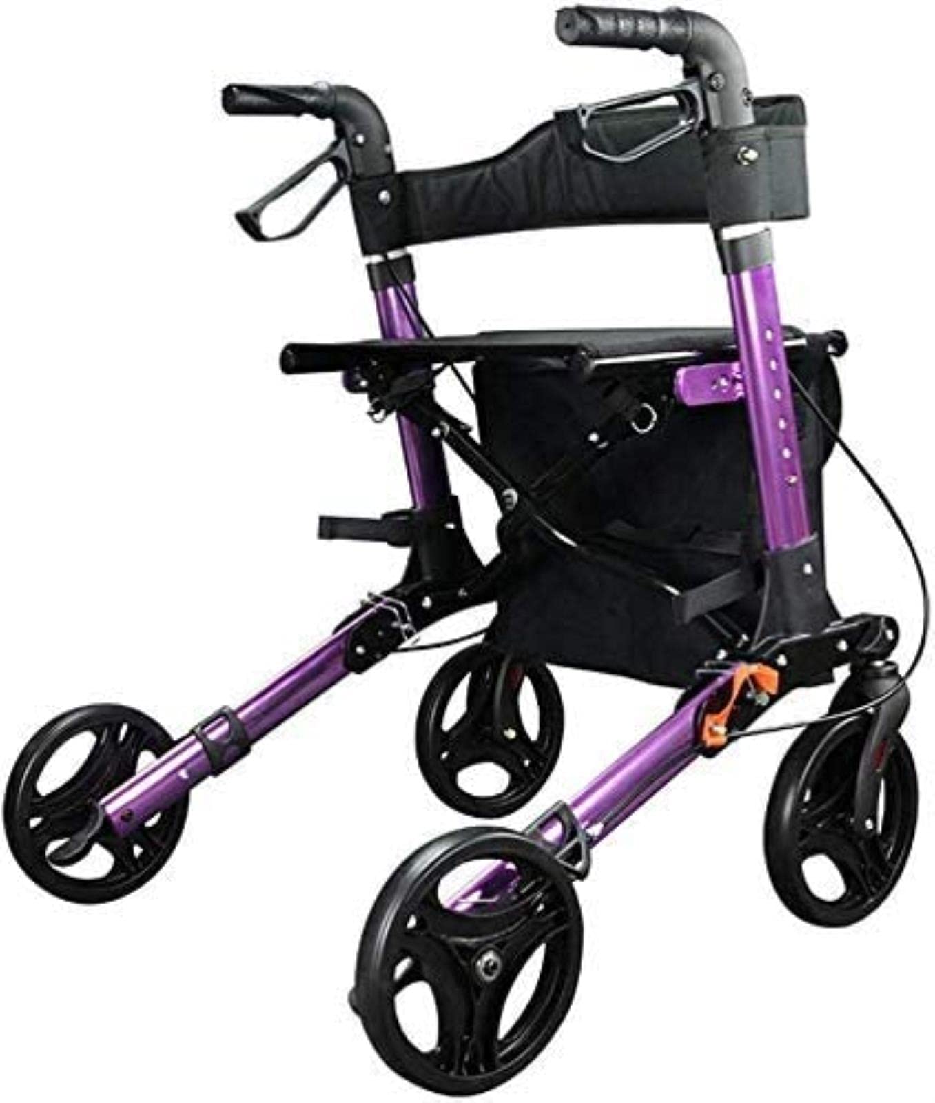 Rollator Walker Przenośne chodziki na kółkach, pomoce w poruszaniu się, mobilność Osoby w podeszłym wieku Chodzik na kółkach z siedziskiem, pomoce do chodzenia ze stopu aluminium Wysokość 4 kółek