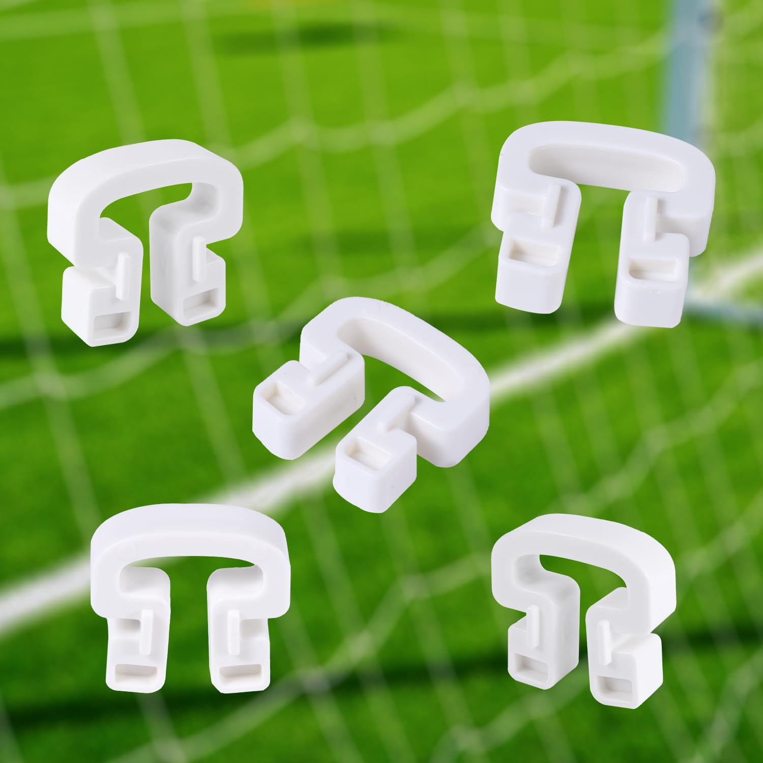 Clips para Red de Fútbol ABS, 3,2 x 3 cm, Accesorios de Portería, Fijación de Red, 30 Piezas
