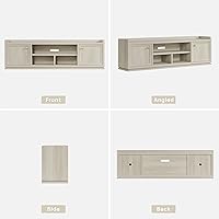 Vista 9 de SICOTAS Centro de entretenimiento para TV - Consola de TV de 67 pulgadas para sala de estar, soporte de TV moderno para dormitorio, consola