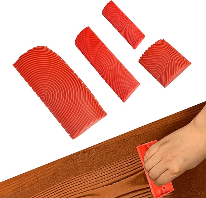 WENRERO 4 PCS Wood Graining Painting Tool Empaistic Imitation Wood