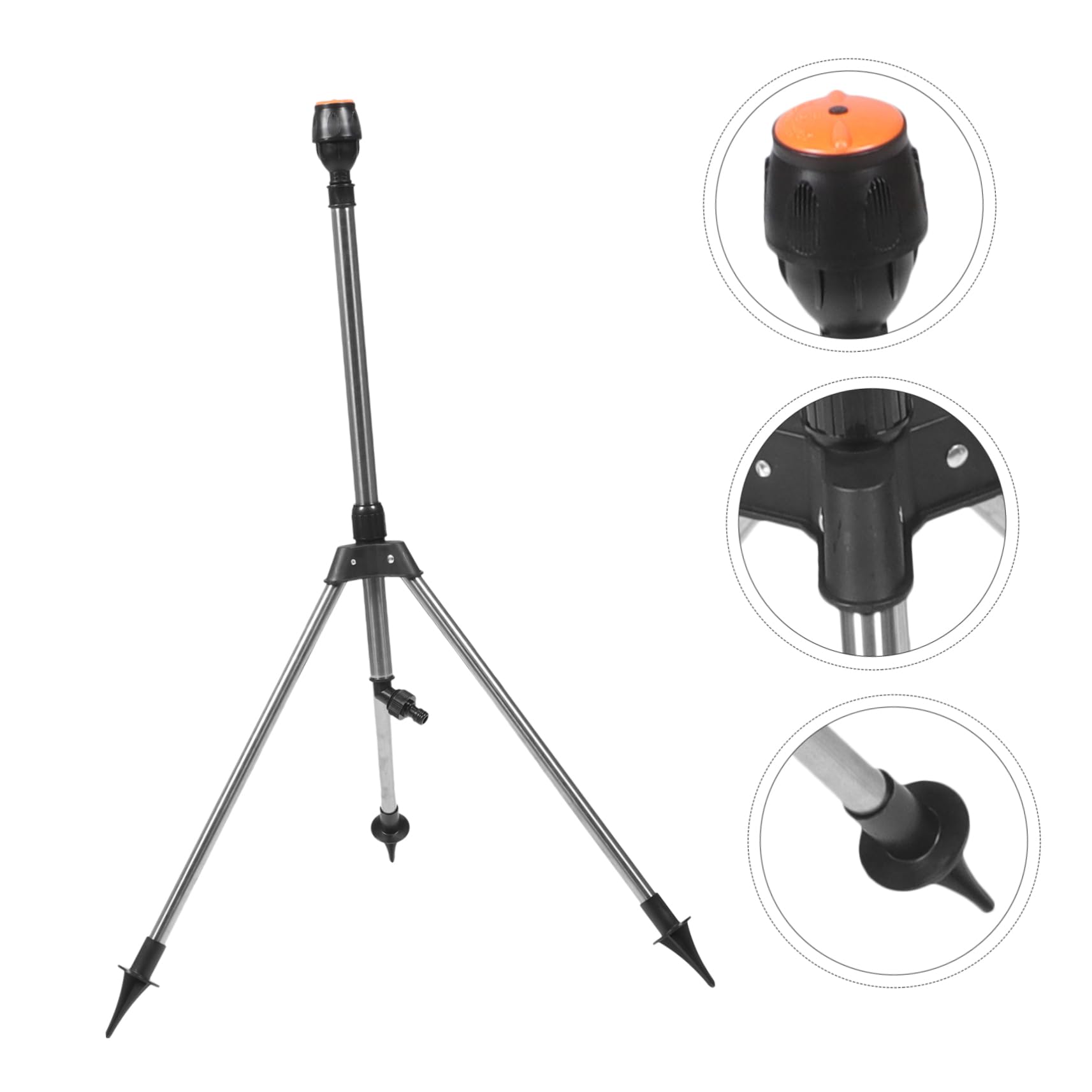 Arroseur Automatique Rotatif à Degrés Trépied en Alliage D'aluminium et Plastique, Système D'irrigation Étanche pour Pelouse et Arbres de Jardin