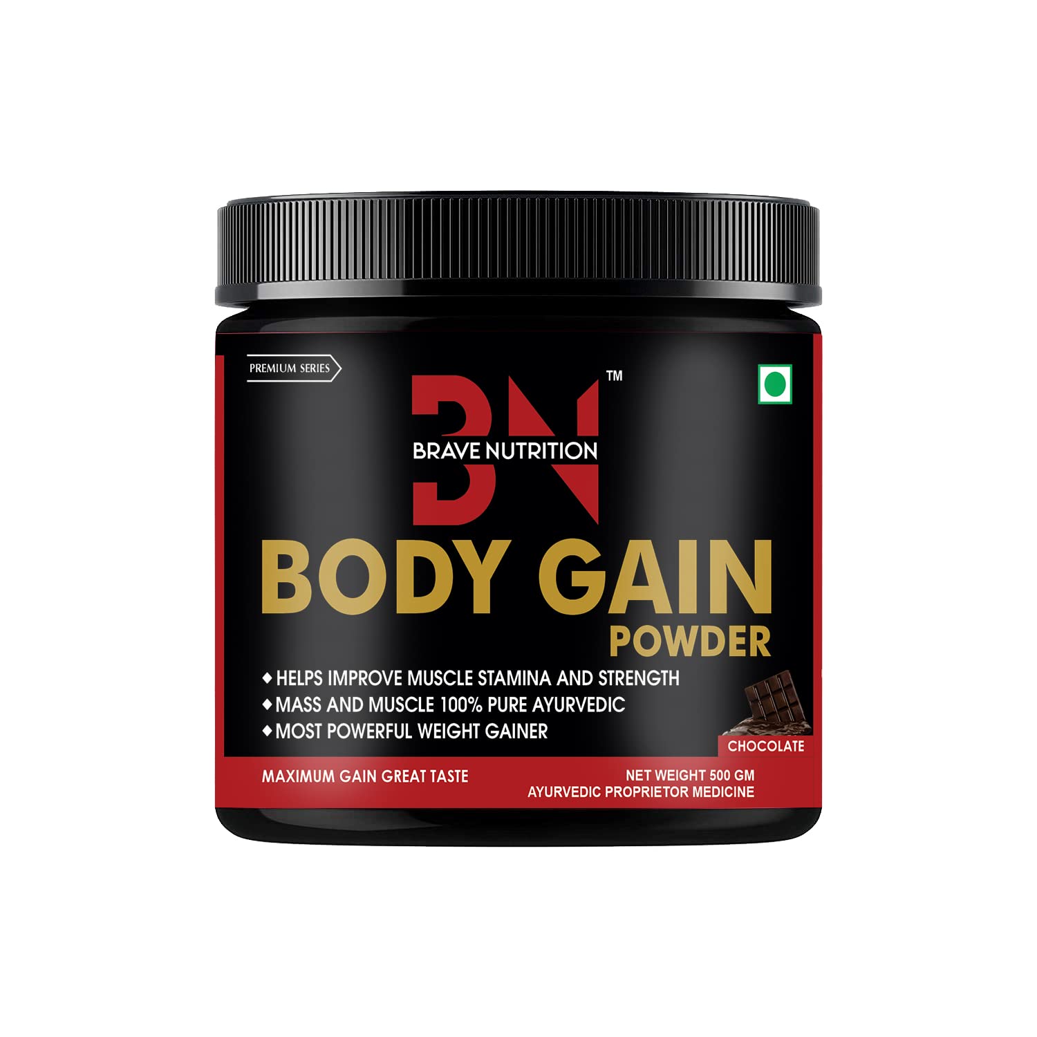 Brave Nutrition Body Gain Plant Based Ayurvedic Weight Gainer Powder for Fast Weight & Muscle Gain, Daily Muscle Building Weight Lifters Supplement for Muscle Growth, Stamina, Recovery & Strength [500gm, Chocolate Flavor] (B09Y34GGCX) Amazon Price History, Amazon Price Tracker
