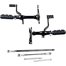 Forward Controls Foot Peg Levers Linkage Kit + Mounting Accessories Compatible with 1991-2003 Harley Sportster XL883 XL1200