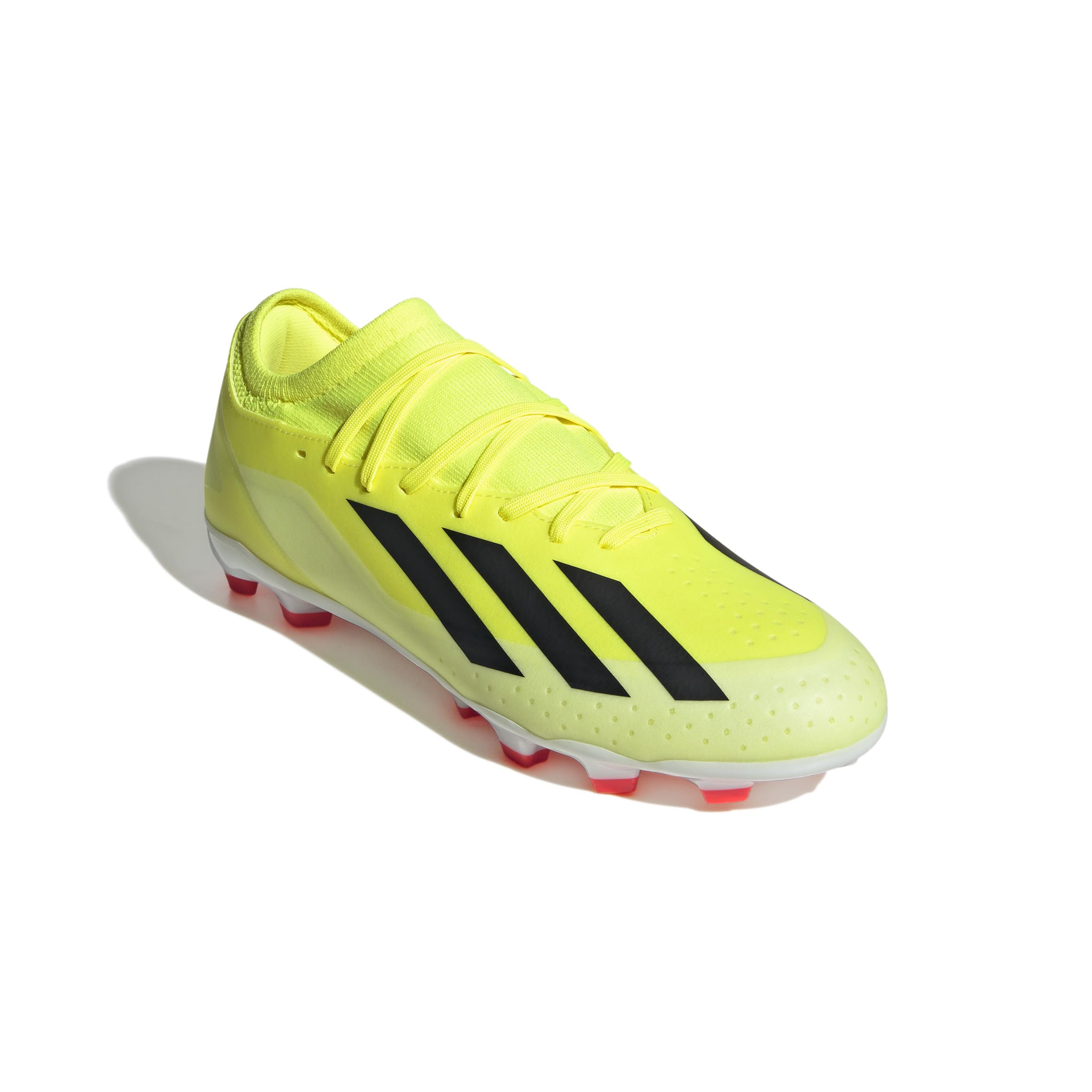 adidas Uniseks X Crazyfast League Multi-Ground Boots, Solar yellow/Core black/Cloud white, 44 2/3 EU