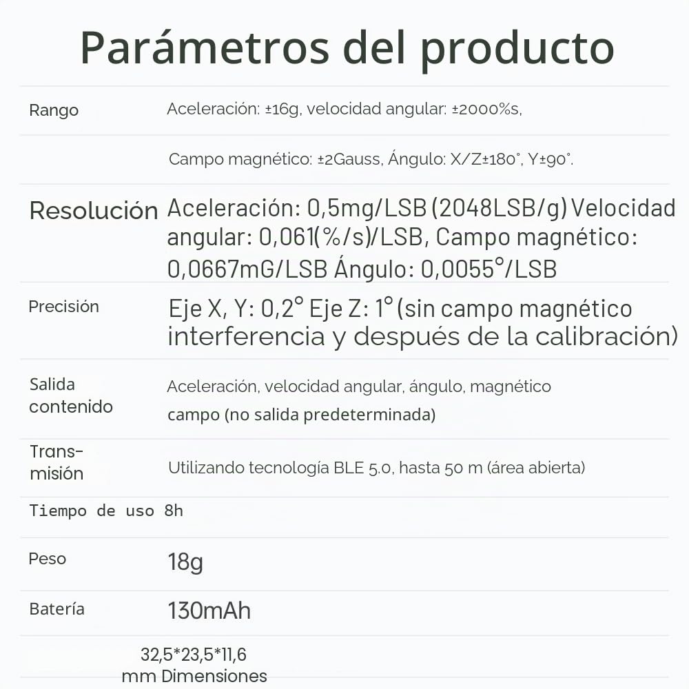 [Sensores de aceleración Bluetooth 5.0] sensor de inclinación inalámbrico WT901BLECL de 9 ejes, acelerómetro, giroscopio, magnetómetro e inclinómetro de 3 ejes, sensor IMU MPU9250 módulo