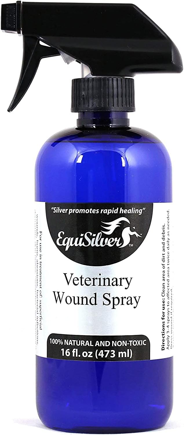 Equisilver Natural and Non-Toxic Vet Formulated Wound Spray for Dogs and Cats, 16 oz.