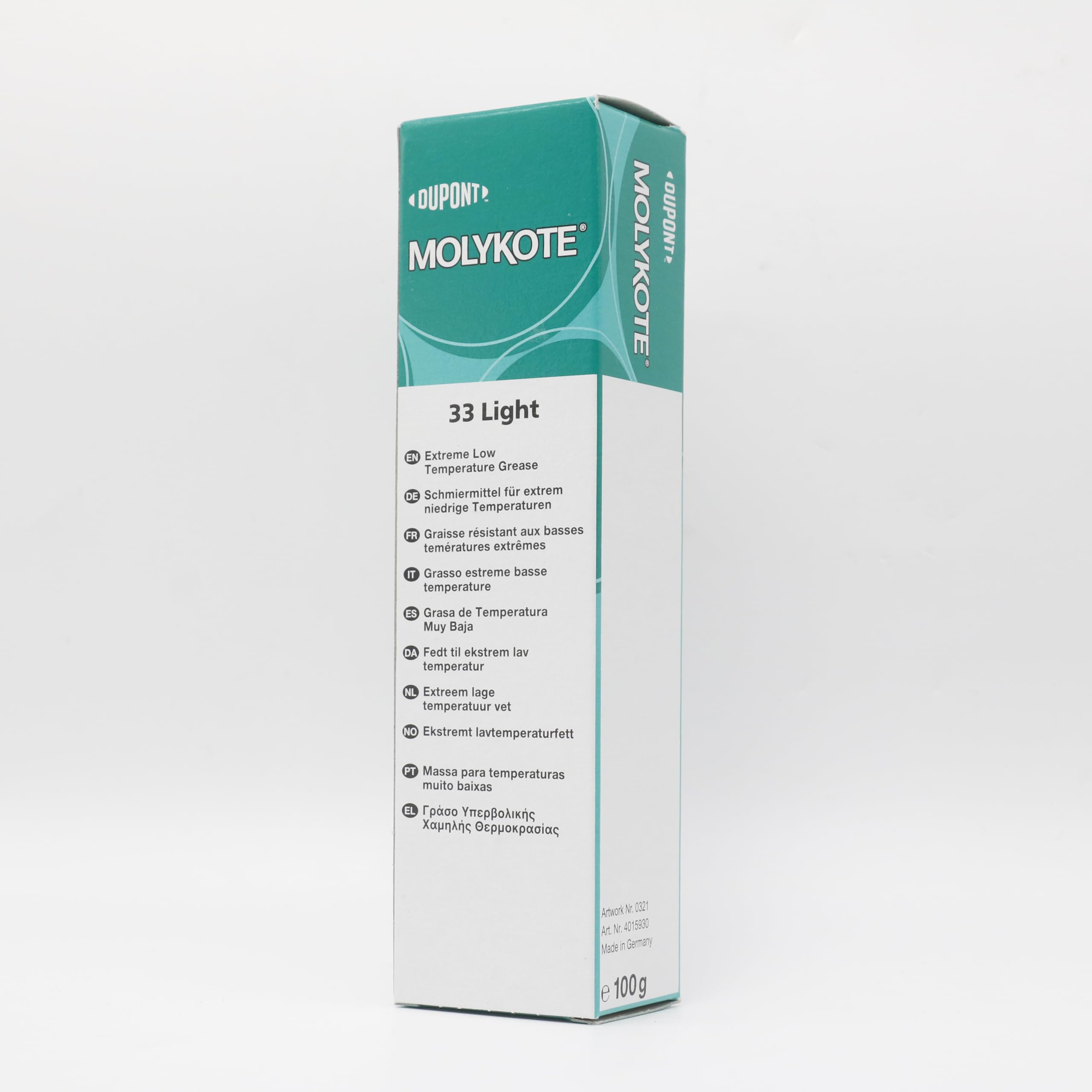 Molykote 33 Light 100g Graisse Lubrifiante 33L Graisse pour Températures Extrêmes Charge Légère Métal-Métal Métal-Plastique pour Câbles Électriques et Roulements Blanc Cassé