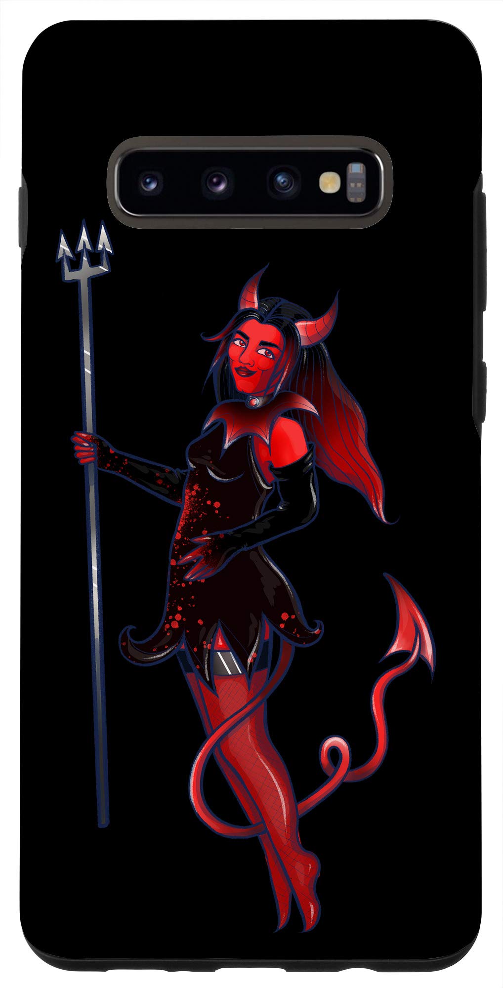 Galaxy S10+ Sexy Red Devil Pinup girl demon Case