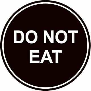 Do Not Eat Warning Sticker,1.5inch 300pcs Black Do Not Eat Warning Sticker Safety Warning Label