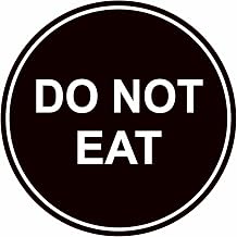 Do Not Eat Warning Sticker,1.5inch 300pcs Black Do Not Eat Warning Sticker Safety Warning Label