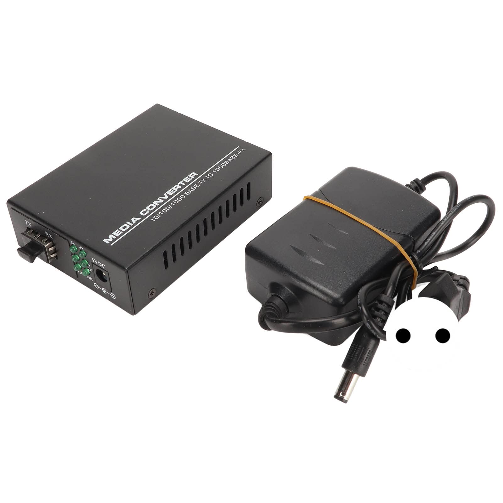 Medienkonverter, Gigabit 1 SFP-Port, 4 RJ45-Ports, 10/100/1000Base TX auf 1000Base FX, 25 km Reichweite