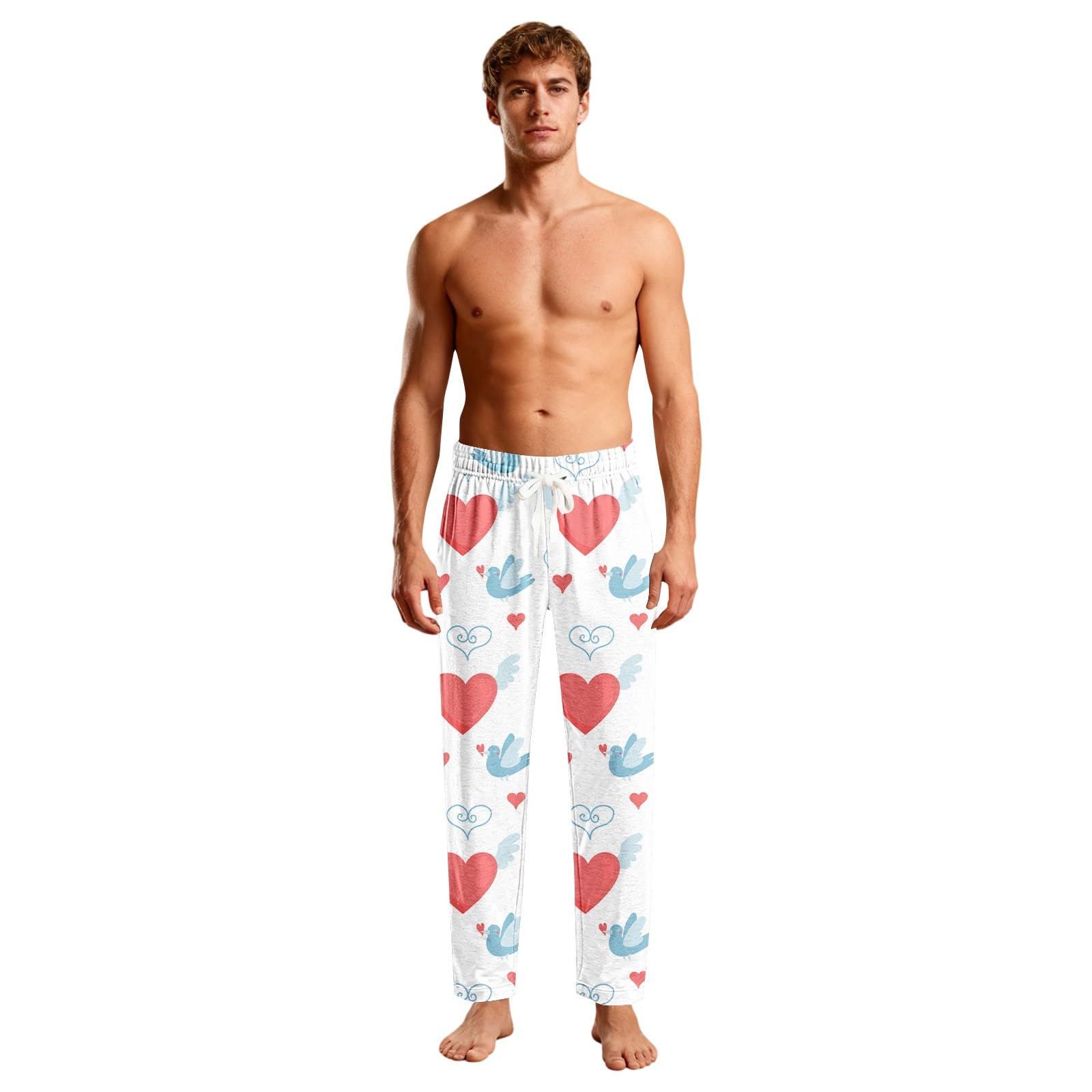 Pijama Hombre Coche con Cintura Elástica Abrigo Hombre (Blanco, XXL)