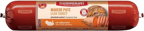 Fleischeslust Magere Pute mit Süßkartoffel Sensitiv Wurst (1 x 800 Gramm)