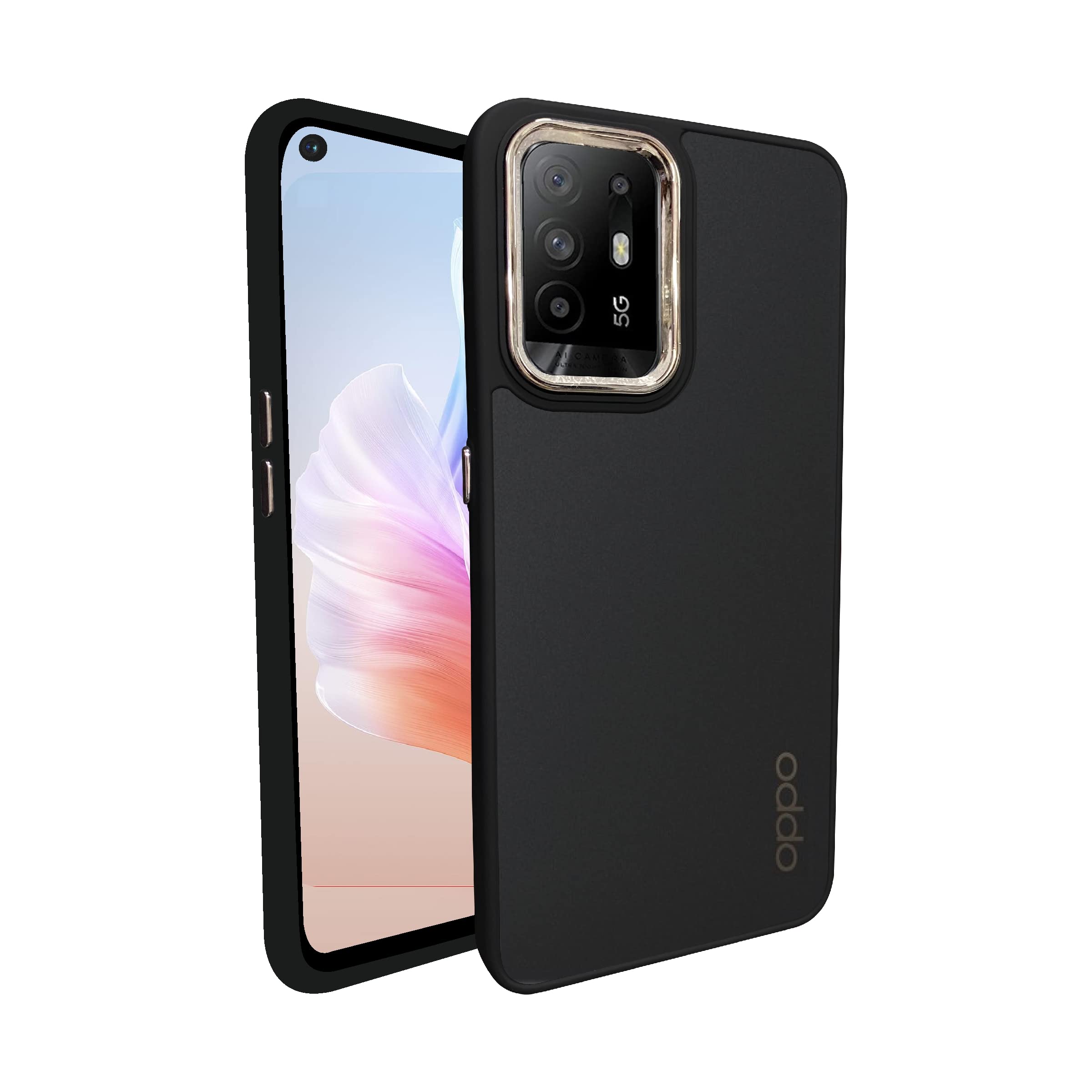 A rtistque Frosted Translucent Back Cover Case for Oppo F19 Pro Plus | Electroplated Chrome Ring | Raised Camera Edges for Protection | Smooth Sides TPU - Black (B0BY2F2KQC) Amazon Price History, Amazon Price Tracker