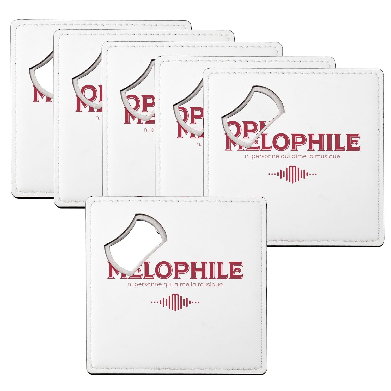 Sous verre décapsuleur culture bohème lot de 6 haute qualité