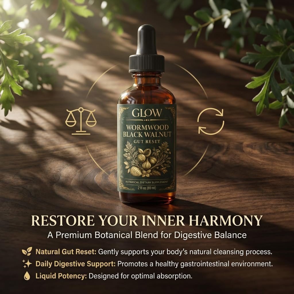 Skaal Vello Wormwood Black Walnut Gut Reset,Wormwood Black Walnut Clove Drops, GentleGut Cleanse & Health & Absorption, withPumpkin Seed,Soursop,60ml