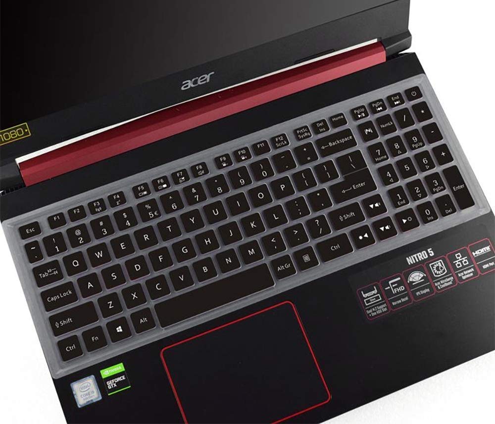 iFyx Keyboard Silicone Cover for 15.6” Acer Nitro 5 AN515-55/43/44/45 Nitro 7 AN715-52 17.3" Nitro 5 AN517-52/41 2021-2020 Gaming Laptop (Black)-image-13
