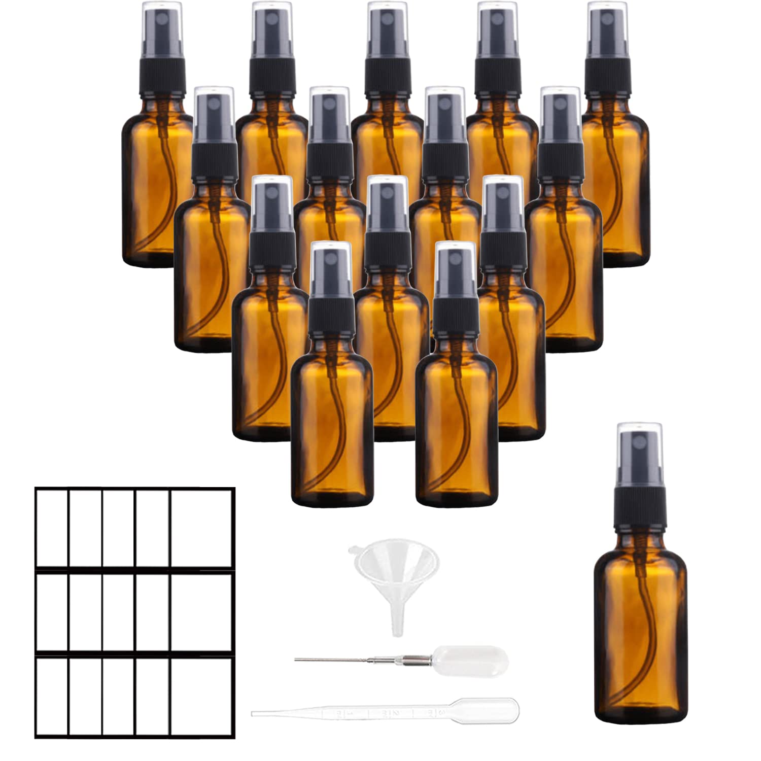 6x Sprühflaschen Aus Braun-Glas – 30 Ml, UV-Schutz, Wiederverwendbar, Für Parfüm & Öle
