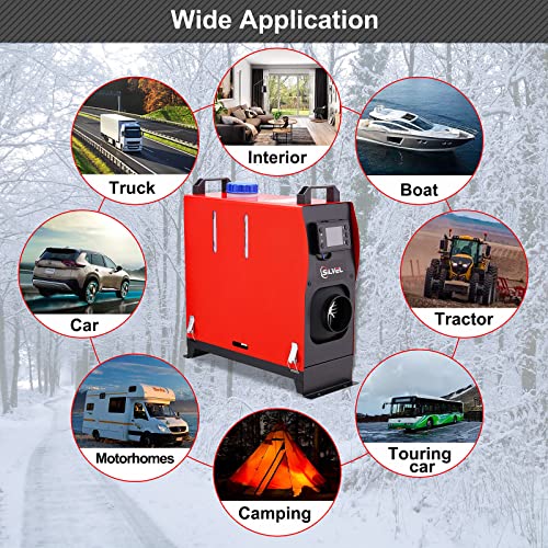 SILVEL 12V 8KW Diesel Heater, AllinOne Diesel Air Heater, Portable