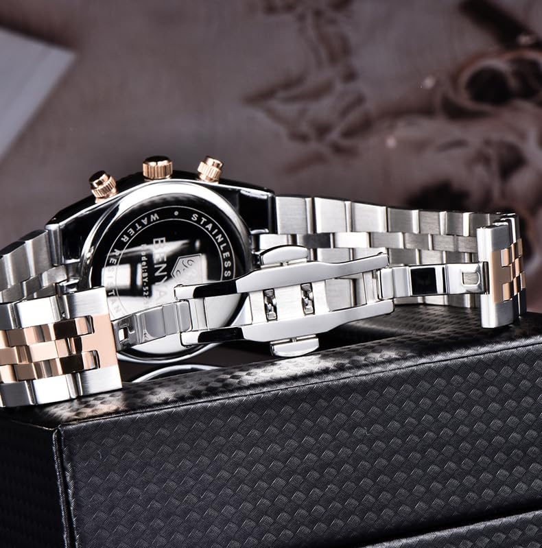 Image of BENYAR Men's Luxury Chronograph Watch Date Window High-Performance Luminous Quartz movment Waterproof -Ideal Gift for Business & Casual Gift Stylish Wristwatch for Men & Boys