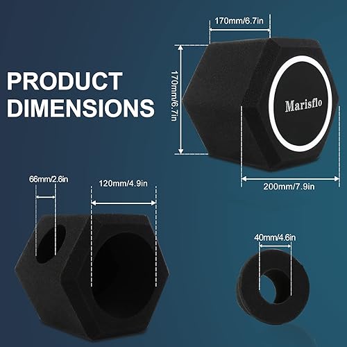 Miniatura 6 de Professional Microphone Isolation Ball with 2-Layered Pop Filter, High Density Foam Great Noise Cancellation