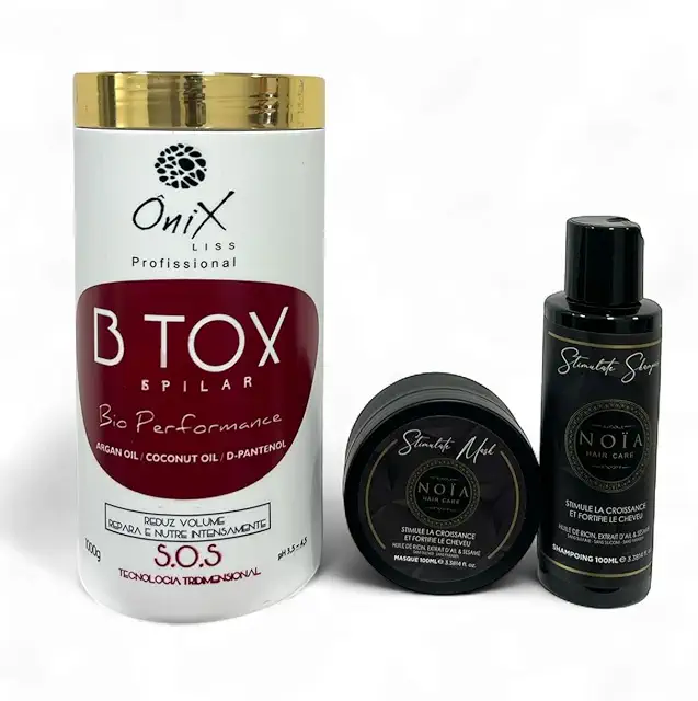 Soin Botox Capillaire Onix B.tox 1000g + Duo Shampoing Masque Noia - Réparation Intense