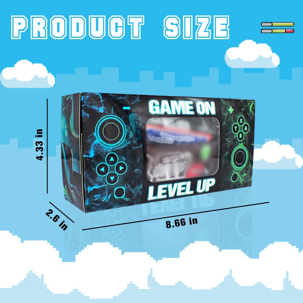 Shescrzionu Video Game Party Favors Boxes 12 PCS-Perfect Gamer Decors Party Favor Boxes with Window, Birthday Decorations Video Game Birthday Decorations Bags Gifts Aa10