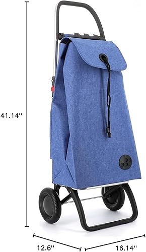 Vista 23 de ROLSER Carrito de compras plegable con ruedas Carro plegable personal plegable para comestibles Duradero y portátil Verde