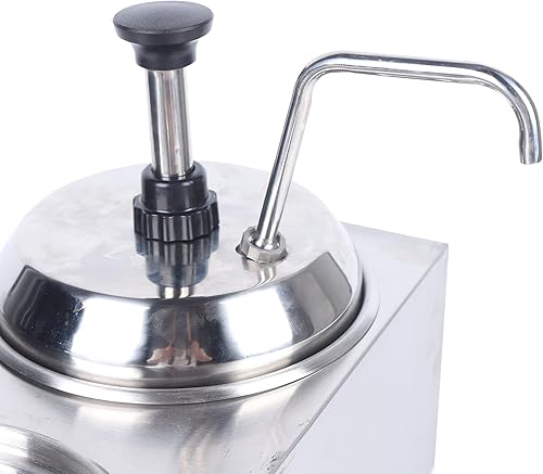Miniatura 7 de Dispensador de queso con 2 bombas, 2 x 2L Calentador eléctrico de salsa de queso de nacho 86.0-230.0 °F Dispensador de calentador de dulce de azúcar