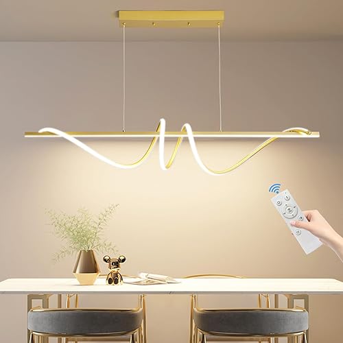 Miniatura 10 de Lámpara moderna redonda LED regulable, lámpara de mesa de comedor, lámpara redonda de acrílico lineal, luz de sala de estar, color negro