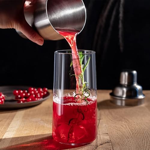 Miniatura 5 de Krosno Juego de vasos | 6 copas de vino tinto de 16.6 onzas + 6 vasos altos de jugo de agua de 18.3 onzas | Cristal | Perfecto para el hogar,