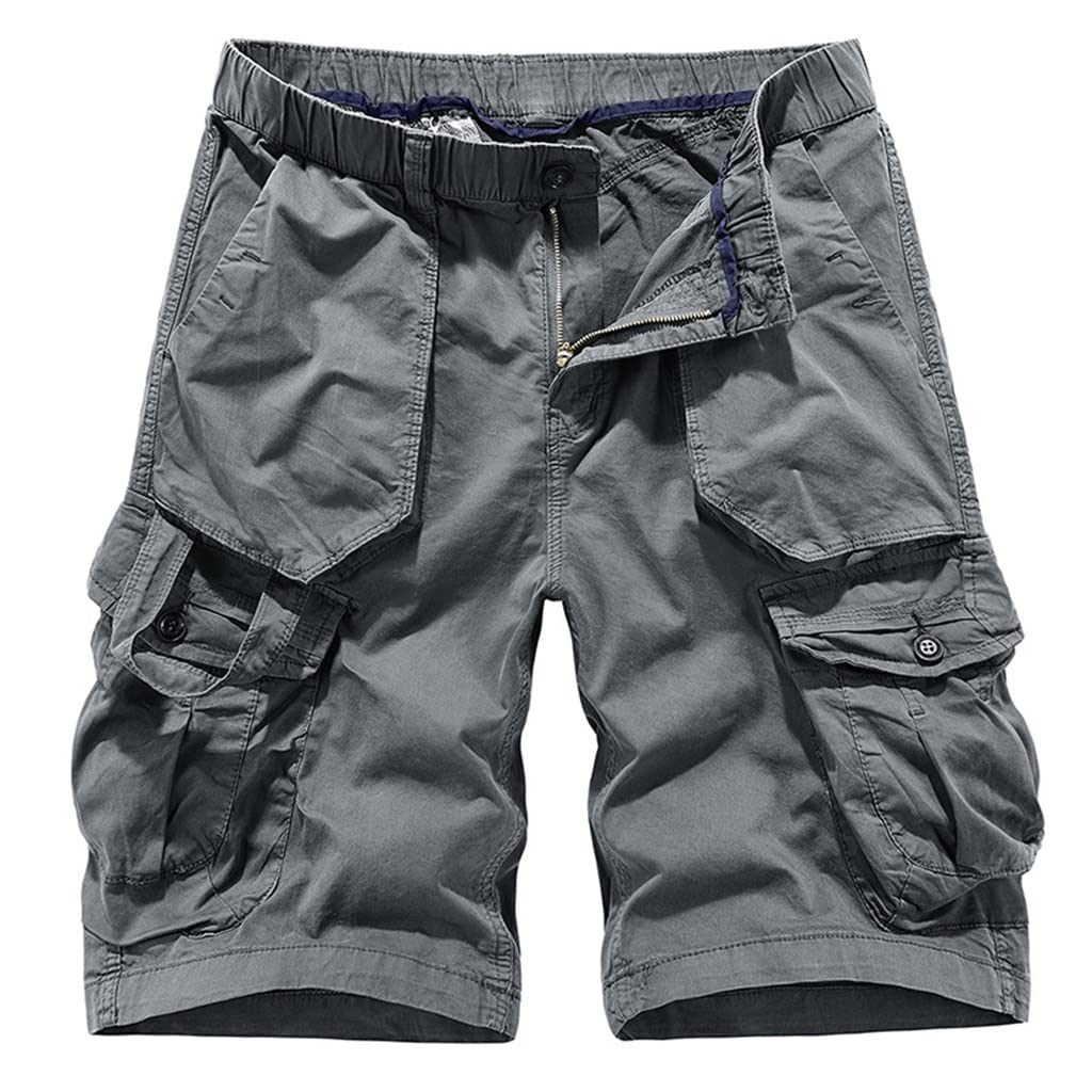 HBJWOV Cargo Shorts for Men Multi Pocket Pants Fashion Loose Versatile Shorts Zipper Casual Sports Outdoor Shorts 30