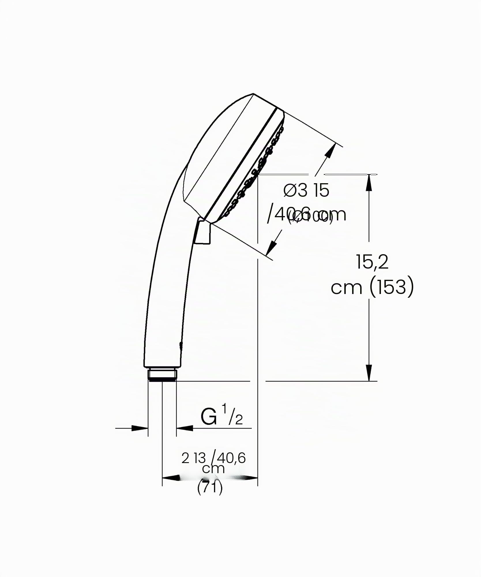 GROHE Tempesta Cosmopolitan 100, Pommeau de Douche 4 Jets (Rain O², Pluie, Massage, Jet tonique), Economie d'Eau, Chromé, 27575002
