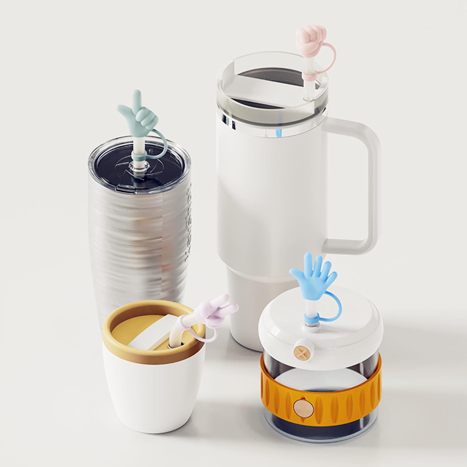 Guzzini Set 4 pezzi bicchieri per acqua in bio-plastica dal design moderno collezione Dolcevita