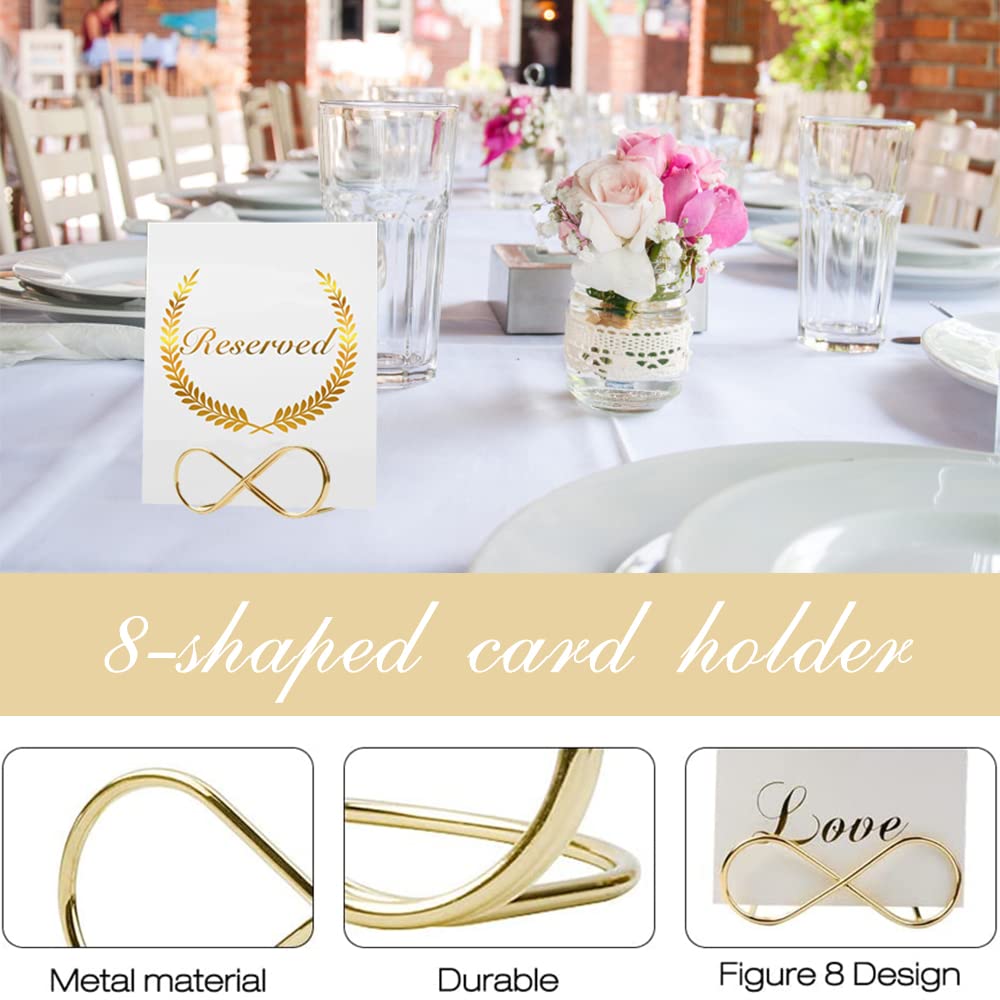 24 Soportes Para Números De Mesa - Metal Plateado 4x3 Cm Para Eventos