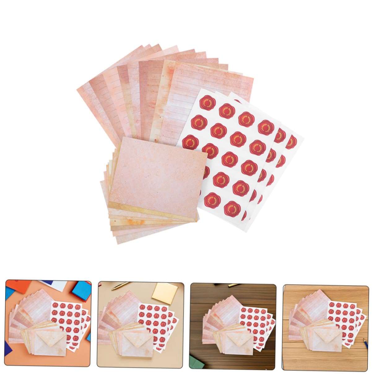 100sätze Retro-briefpapier-set mit Umschlägen Liniertes Vintage-papier für Handgeschriebene Briefe Dekoratives Notizpapier im Antiken Stil
