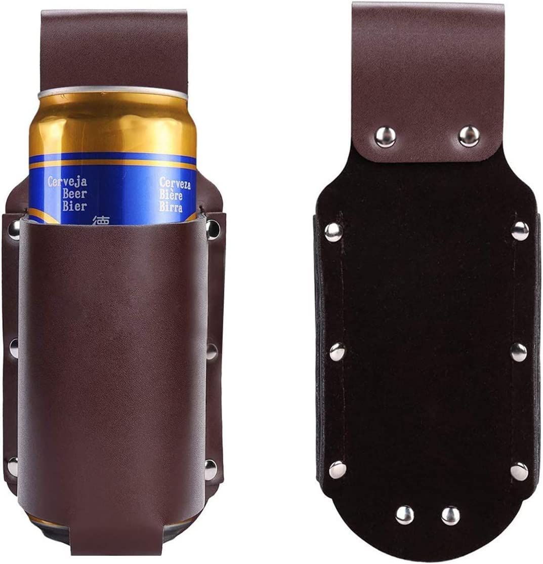 Ceinture Porte-Bouteille En Cuir - Pour Canettes Et Bouteilles Jusqu'à 0.5L | Sac Banane Réglable Homme Femme | Idéal Fête, Camping, Outdoor - 13