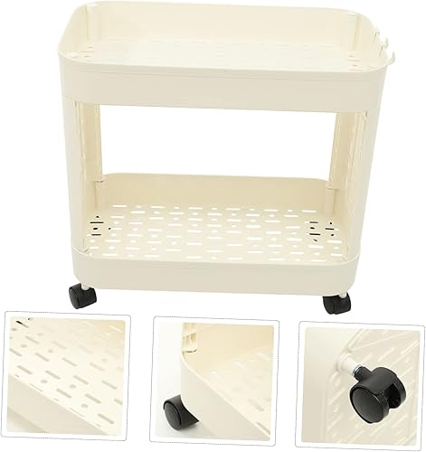 Miniatura 3 de Zerodeko Estante de almacenamiento móvil rodante, caja organizadora pequeña, estante de impresora para carros de escritorio para mesa, organizador