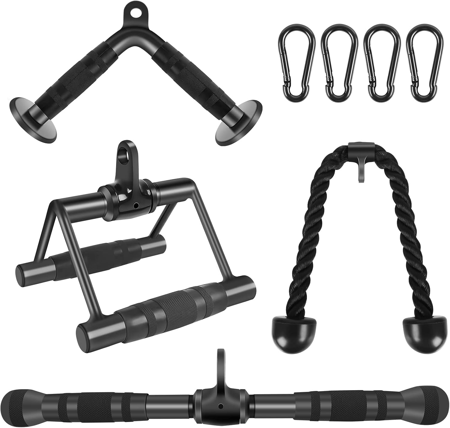 KUKUVI LAT Pulldown Bar Attachments, Cable Machine Accessories for Home Gym, Triceps Rope Pull Down Equipment Weight Fitness Power Exercise Set for Arm Strength Workout Training KUKUVI LAT Pulldown Bar Attachments, Cable Machine Accessories for Home Gym, Triceps Rope Pull Down Equipment Weight Fitness Power Exercise Set for Arm Strength Workout Training