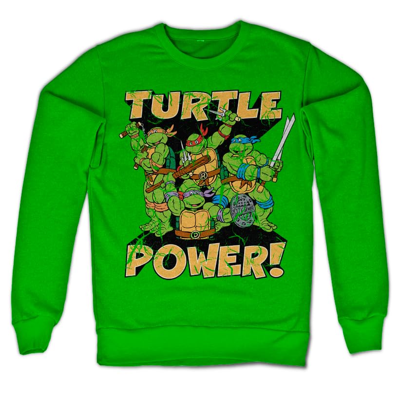 Sweat-Shirt TMNT Vert XX-Large Idéal pour vos Soirées Gaming et Week-ends Chill