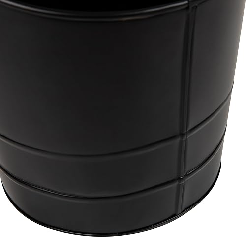 Miniatura 4 de Mind Reader Cubo de ceniza, capacidad de 6 L (1.5 galones), accesorios para chimenea de estufa de leña, metal, 9 pulgadas de largo x 9 pulgadas de