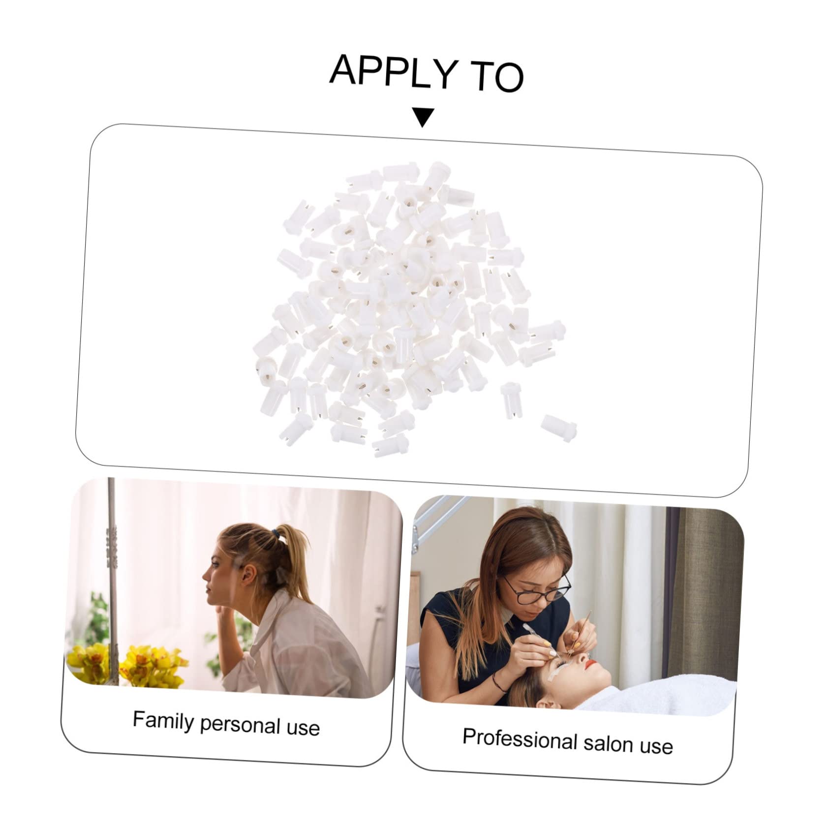 Baluue Eyelash Bottle Clog Needle 100pcs Bottle Tips Lash Extension Supplies Lash Nozzle Fine Tip