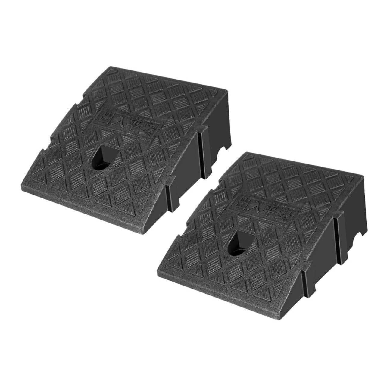 WOFASHPURET 2Pcs Heavy Duty Driveway Ramps Durable Car Ramps for Wheelchairs Doorways Non Slip Design for Enhanced Safety for Cars Sheds